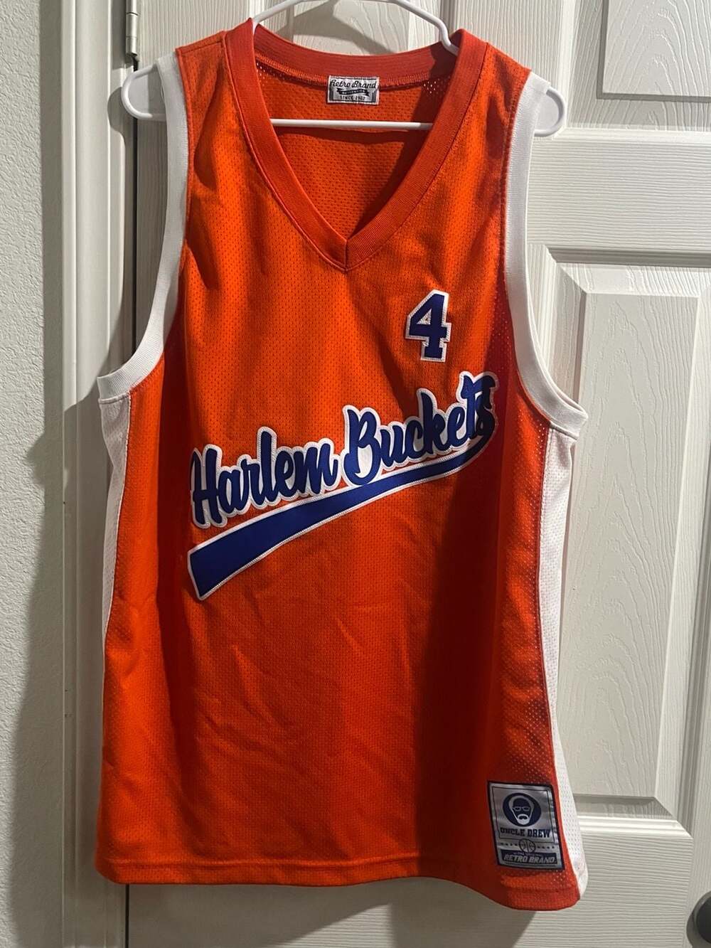 Retro Brand Uncle Drew Harlem Buckets Preacher #4 Basketball Jersey